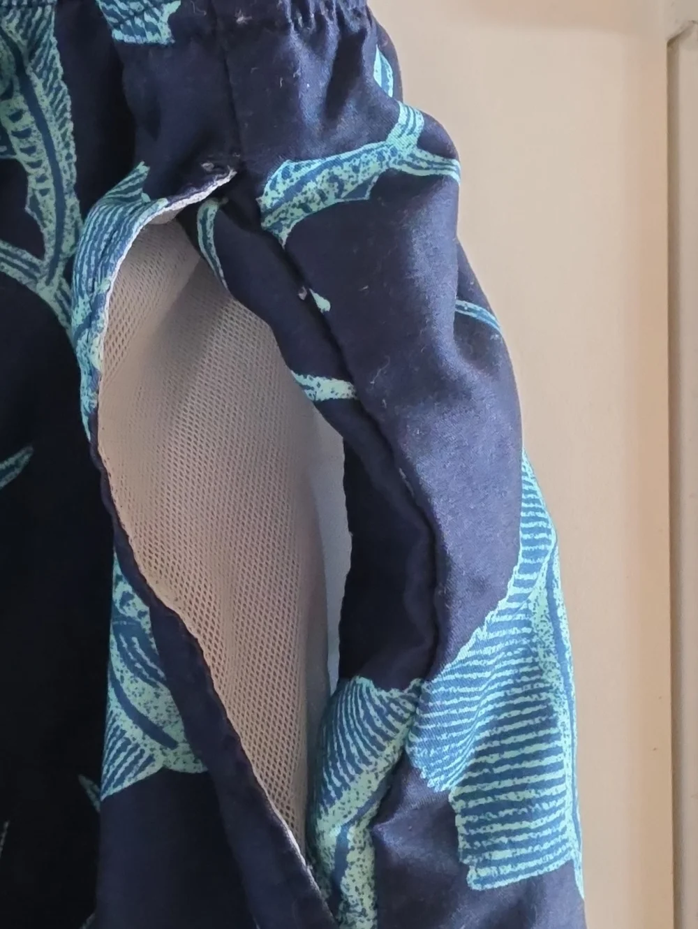George Navy Swim Shorts with Teal Marlin Print Size 3X 48-50W